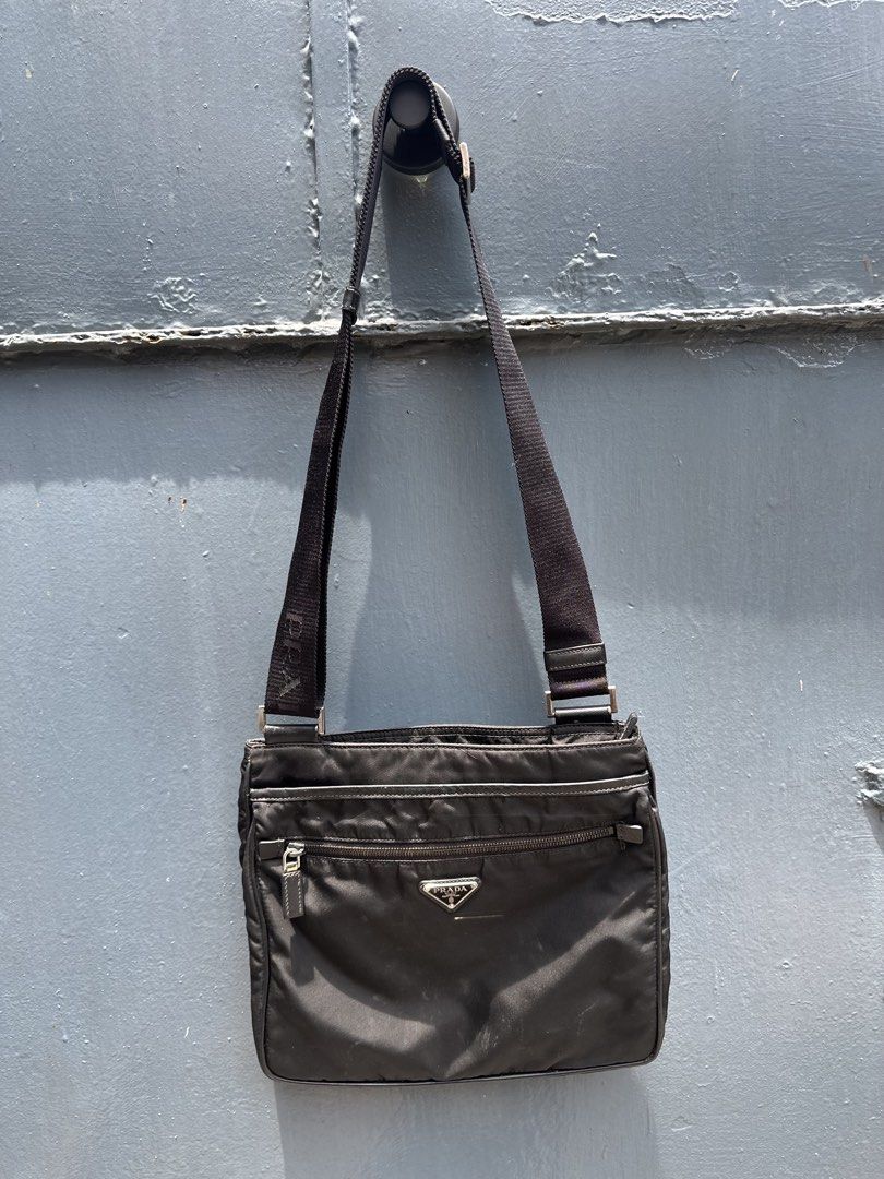 Prada Nylon Shoulder Bag (Category: Luxury Bags & Wallets) located in Quezon City. Submitted by la.deals (Listing ID 1460364690, Image 2). Description: Authentic Prada sling bag Excellent condition Unisex Pm me for detailed pic.