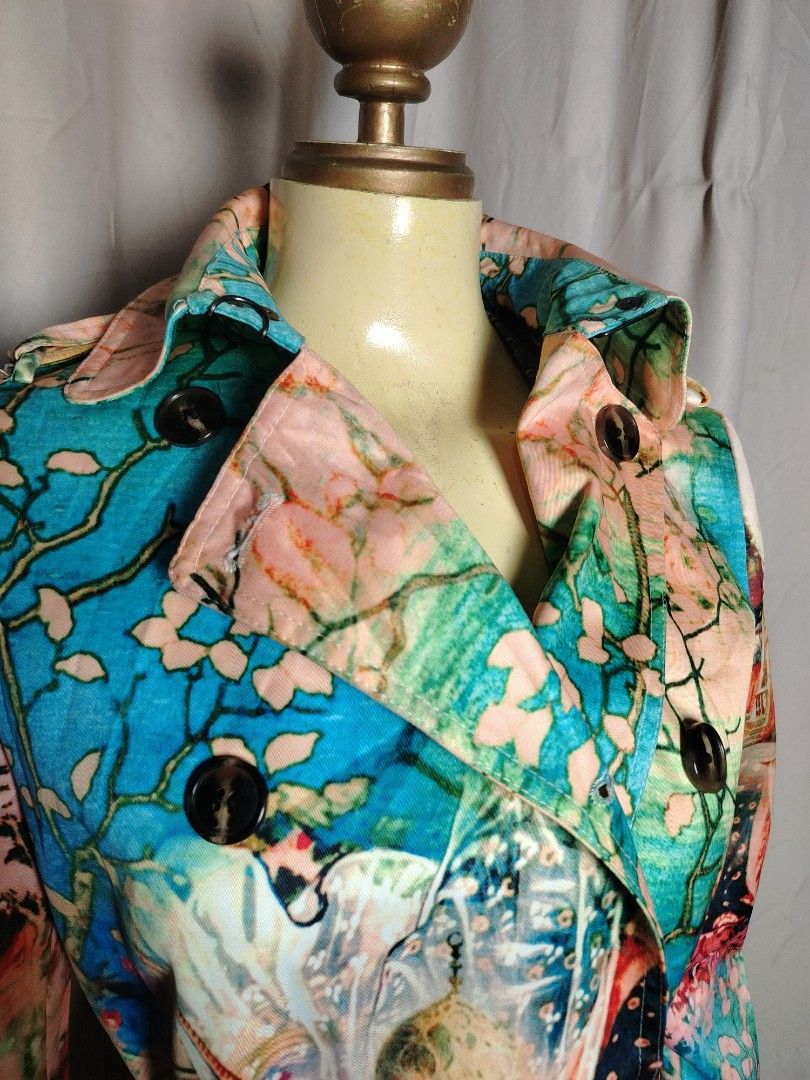 PRADA TRENCH COAT (Category: Coats, Jackets and Outerwear) located in Roxas City. Submitted by hd_thriftshop (Listing ID 1460466109, Image 2). Description: Dimension WIDTH : 17.5 LENGTH : 36 SMALL.