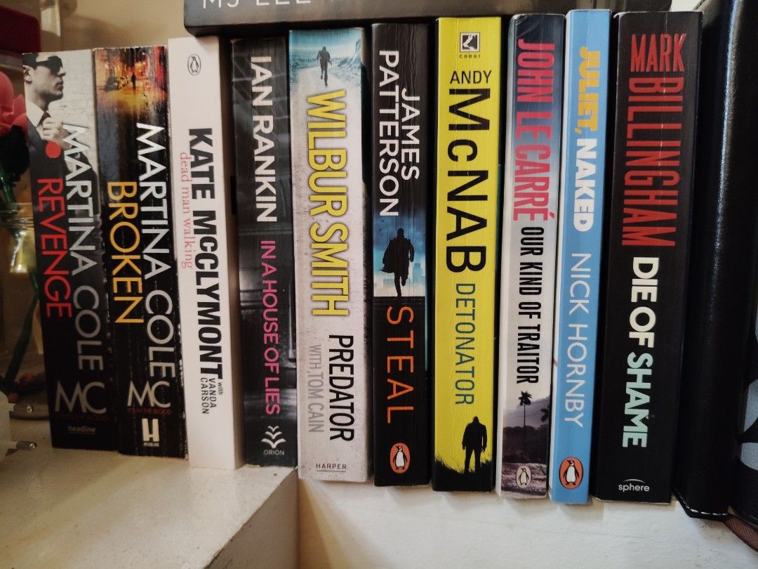 Pre loved Books (mostly thriller) (Category: Storybooks) located in Taguig. Submitted by allaineee_ (Listing ID 1460328303, Image 1). Description: Take all for 400.
