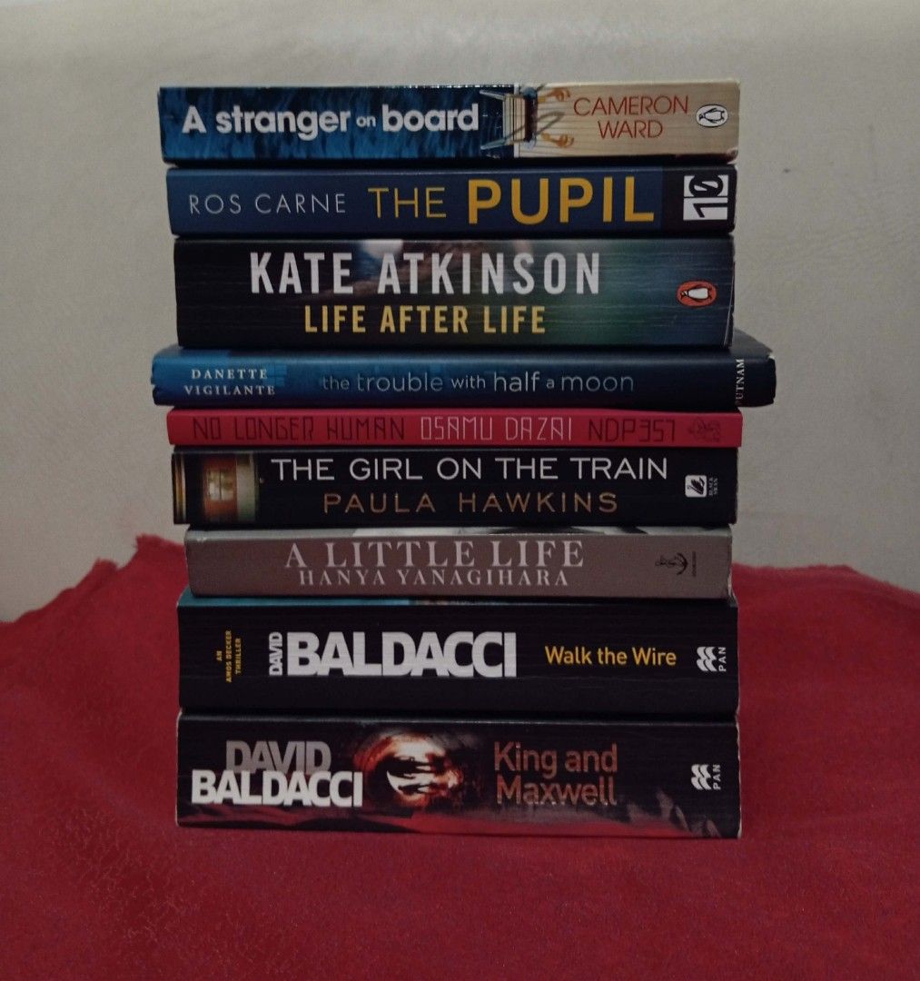 PRELOVED BOOKS FOR SALE (Category: Storybooks) located in Manila. Submitted by xeezzy (Listing ID 1460354177, Image 1). Description: PRELOVED BOOKS FOR SALE Decluttering because i’m making space for new books and letting go of some that i’m no longer reading. Life After Life — ₱250 The Trouble with Half a Moon (Hardcover) — ₱250 Baldacci Bundle — ₱230 A Stranger on Board — ₱180 The Pupil — ₱180 The Girl on the Train — ₱150 Walk the Wire — ₱150 Ki