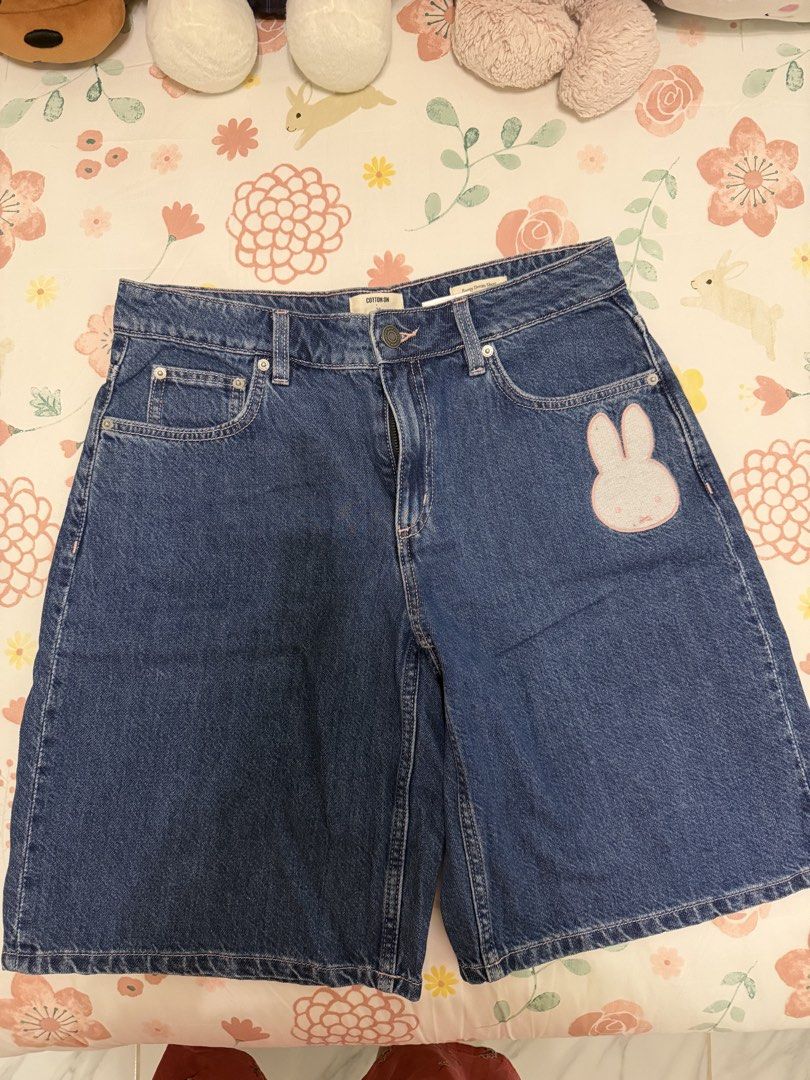 PRELOVED COTTON ON MIFFY JORTS (Category: Shorts) located in Binan City. Submitted by nihaoscloset (Listing ID 1460444919, Image 1). Description: ♡Miffy x Cotton On Jorts size 28 ♡Used for a few times lang, not really my style ♡NO FLAWS AT ALL, parang bnew. bought this sa cotton on festival ♡RFS: need more space in my closet and no longer needed! 🔒FIRST TO PAY, FIRST TO GET 📩DM me for more infos! price still negotiable .