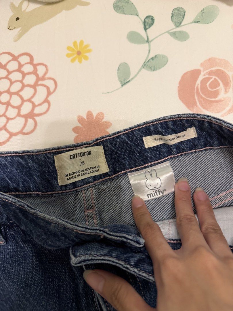 PRELOVED COTTON ON MIFFY JORTS (Category: Shorts) located in Binan City. Submitted by nihaoscloset (Listing ID 1460444919, Image 3). Description: ♡Miffy x Cotton On Jorts size 28 ♡Used for a few times lang, not really my style ♡NO FLAWS AT ALL, parang bnew. bought this sa cotton on festival ♡RFS: need more space in my closet and no longer needed! 🔒FIRST TO PAY, FIRST TO GET 📩DM me for more infos! price still negotiable .