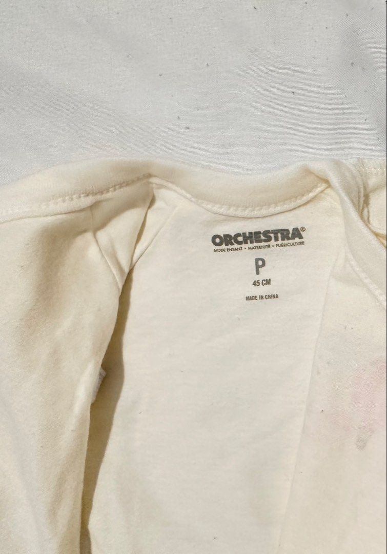 Premie Onesie Longsleeve (Category: Babies & Kids Fashion) located in Valenzuela. Submitted by shopbychacha (Listing ID 1460449815, Image 3). Description: SIZE: Premie Brand: Orchestra Longsleeve onesie Never been used RFS: Premie size.