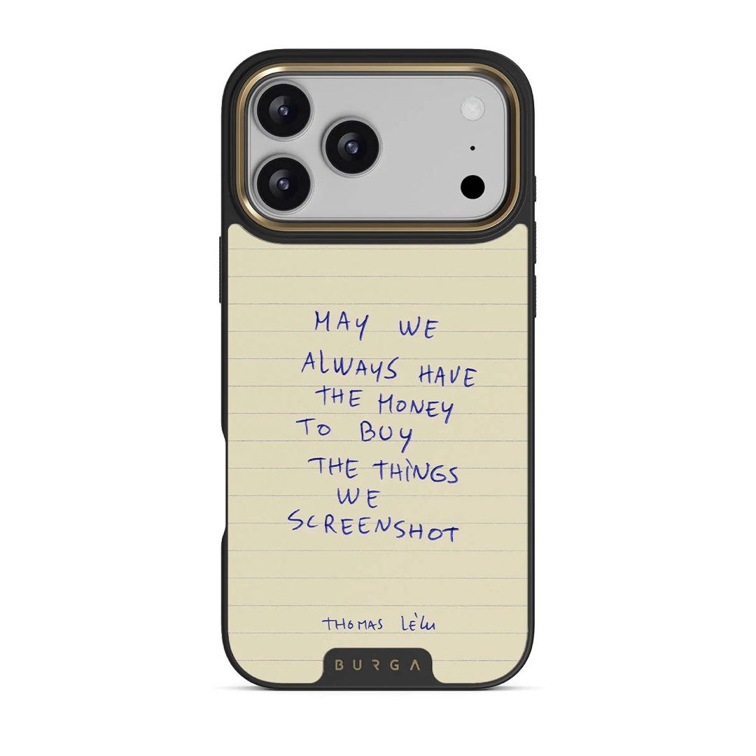 Pre-order burga elite iphone 18 pro max magsafe case (Category: Cases & Sleeves) located in Pasig City. Submitted by joyleslielim (Listing ID 1460490153, Image 1). Description: Burga PRE-ORDER For any iphone unit Order the design you want at discounted price! Burga elite magsafe original price 5,800 -> 4,000 Browse your favorite case: https://burga.ph/ Downpayment 1,000 is required. Non refundable. Eta of items depends on burga shipping (Usually 