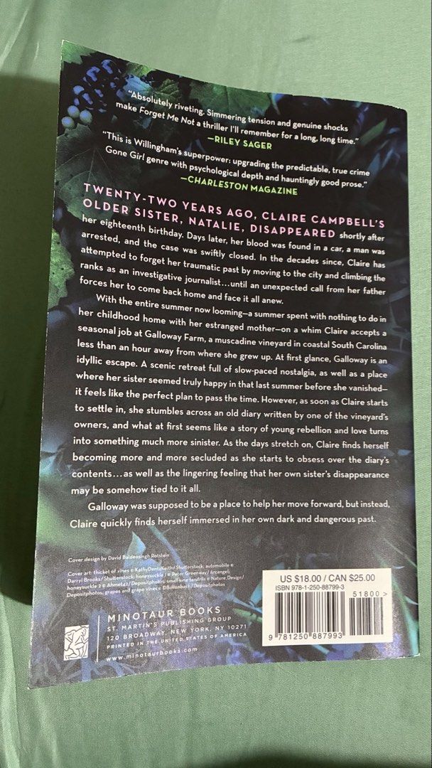 PRE-OWNED ~ Forget Me Not by Stacy Willingham (Category: Storybooks) located in Manila. Submitted by yenemesei (Listing ID 1460472163, Image 2). Description: Forget Me Not by Stacy Willingham Read once - bought Sept 2026 Brand new price - 783.