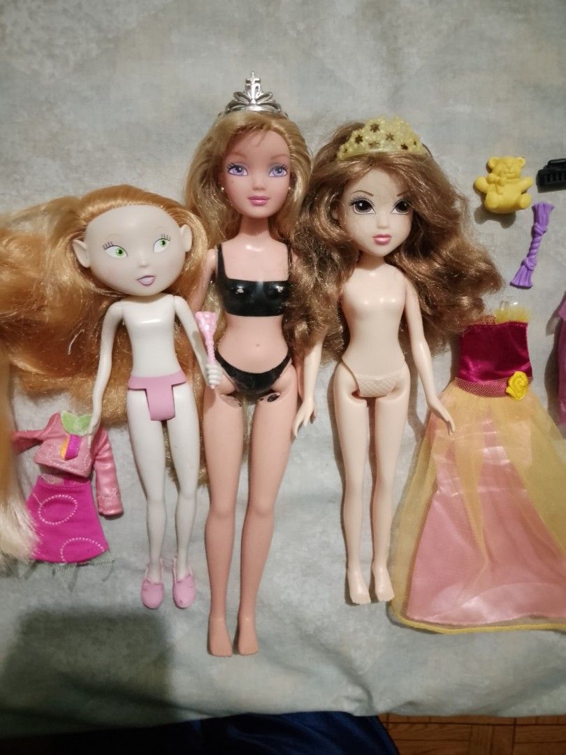 Princess Doll Bundle (Category: Kids Toys) located in Davao. Submitted by sassykumi (Listing ID 1460480472, Image 3). Description: Dolls Included: - Trixieville Fairy Doll (With OG Outfit, Shoes, and Wand) - Shrek Princesses Rapunzel Doll (With OG Crown and Earrings) - MGA Storytime Princess Moxie Girlz Doll (With Crown and Dress) Flaws: - Fairy Doll has pink spots on one leg. - Rapunzel Doll has pink spots on one leg. - Storytime Princess Doll h
