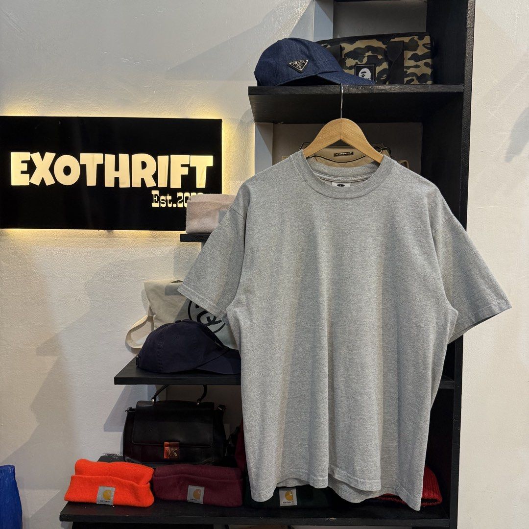 PRO CLUB Grey Basic T-shirt (Category: Tshirts & Polo Shirts ) located in Manila. Submitted by carbungcoalex (Listing ID 1460481670, Image 1). Description: PRO CLUB GREY SHIRT 22 by 28.5 Good Condition Complete tags 1200 CLAIM.