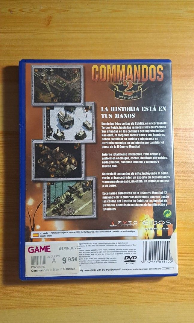 PS2 Commandos 2: Men of Courage (Category: PlayStation) located in Nabua. Submitted by jayrizz000 (Listing ID 1460363198, Image 2). Description: PAL PS2 Game.