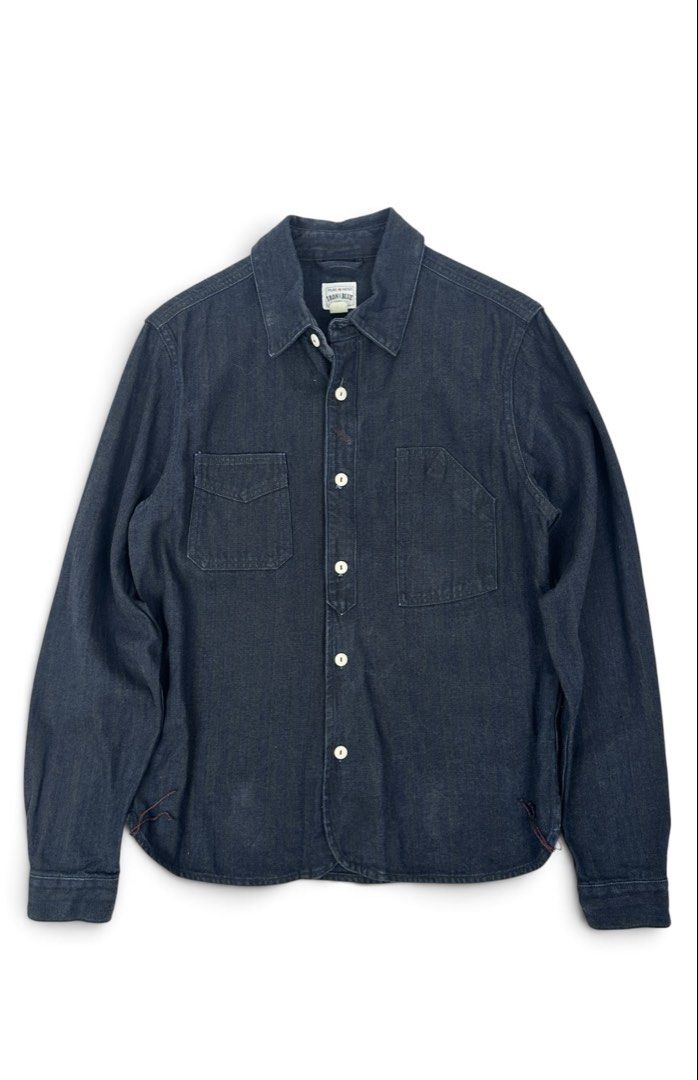 Pure Indigo Iron & Blue (Category: Tshirts & Polo Shirts ) located in Manila. Submitted by draftdrops (Listing ID 1460315789, Image 1). Description: Denim jacket, button down and excellent condition Width :20 Length :27 Size:medium .