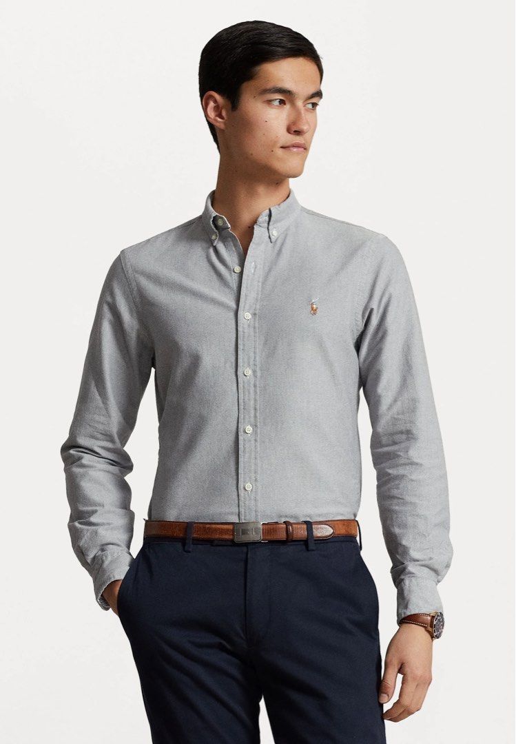 Ralph Lauren Oxford Button-Down Shirt - Grey (Category: Formal Shirts) located in Solano. Submitted by arc.matter (Listing ID 1460323068, Image 1). Description: Large on tag, fit up to XL W25” x L32” Excellent condition No issue.