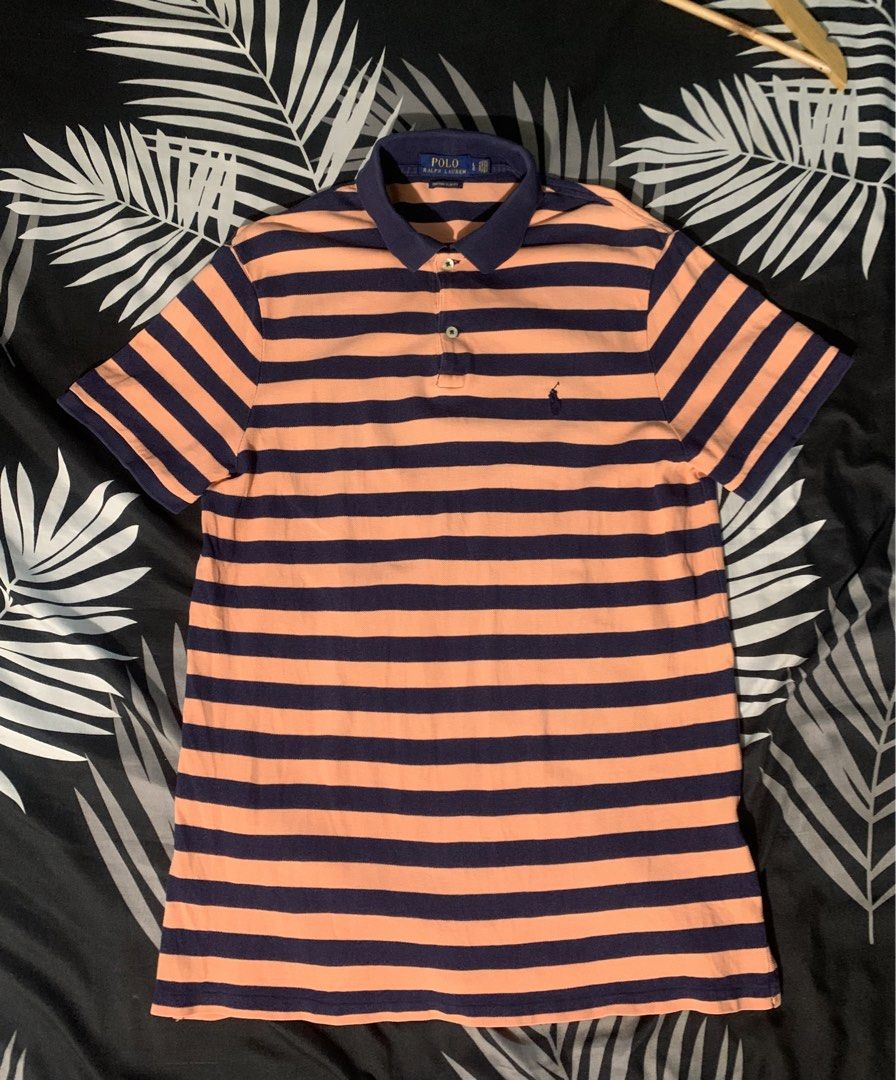 Ralph Lauren Polo shirt stripe (Category: Luxury Apparel) located in Mahinog. Submitted by raphyseller (Listing ID 1460375964, Image 1). Description: Dimes 21 x 27 Good as new no issue.