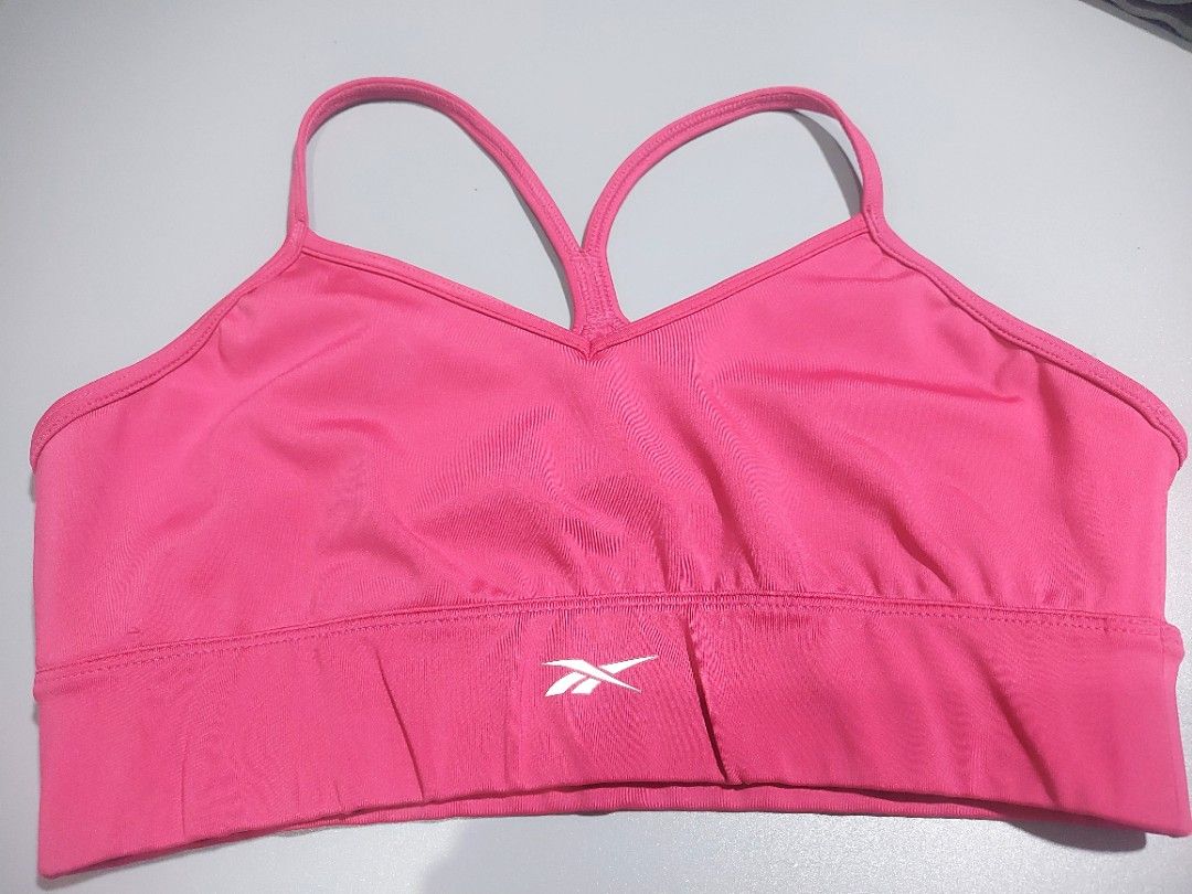 REEBOK Small - Hot Pink 💖 (Y-back strappy) (Category: Activewear) located in Manila. Submitted by jollyann_b1990 (Listing ID 1460466735, Image 1). Description: REEBOK Small - Hot Pink 💖 Y-back strappy, dri-fit, makapal band Fits 32A-34B MINE REEBOK PINK.