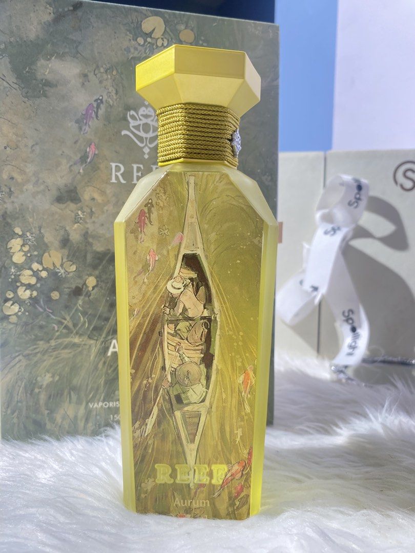 REEF AURUM (Category: Fragrance & Deodorants) located in Quezon City. Submitted by purpleporcupine (Listing ID 1460409216, Image 2). Description: PERFUME: Reef Aurum Volume:150ml RFS: Failed blind buy. it did not spark joy ✨ few sprays missing ✨guaranteed authentic ✨with box 🏷️Negotiable 💰Mode of Payment: GCash/BDO 💰Payment first before delivery ❌No return/exchange/refund/meetups. All sales are final. .