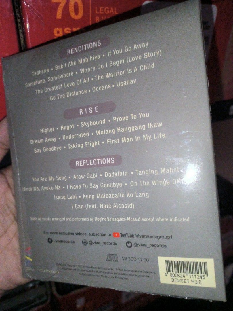 REGINE VELASQUEZ 3 cd sealed (Category: Other Audio Equipment) located in Manila. Submitted by glanidajamil (Listing ID 1460354574, Image 2). Description: .