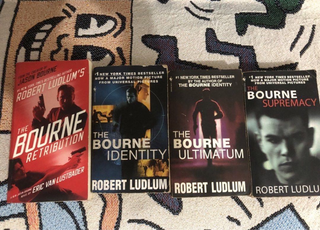Robert Ludlum Bourne Series Books (Category: Storybooks) located in Iloilo. Submitted by mintmovement.co (Listing ID 1460348346, Image 1). Description: - Set of Robert Ludlum's Bourne Series books - Includes: The Bourne Identity, The Bourne Supremacy, The Bourne Ultimatum, The Bourne Retribution - Paperback editions - Ideal for fans of spy thrillers and action novels Get the whole set for 450 120 each.