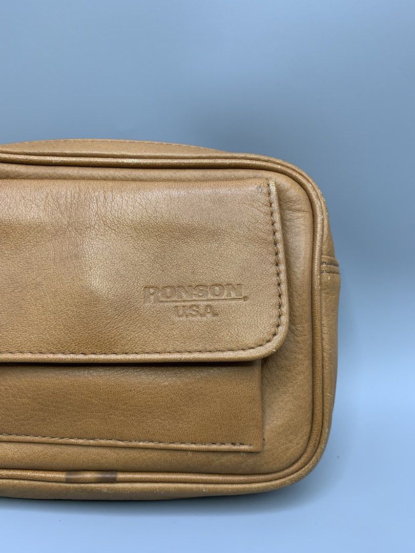RONSON USA LEATHER POUCH (Category: Belt bags, Clutches and Pouches) located in Bulacan. Submitted by ridersthrift_ph (Listing ID 1460383504, Image 2). Description: Authentic In Great Condition No Flaws Gcash Payment Bulacan 📍 .