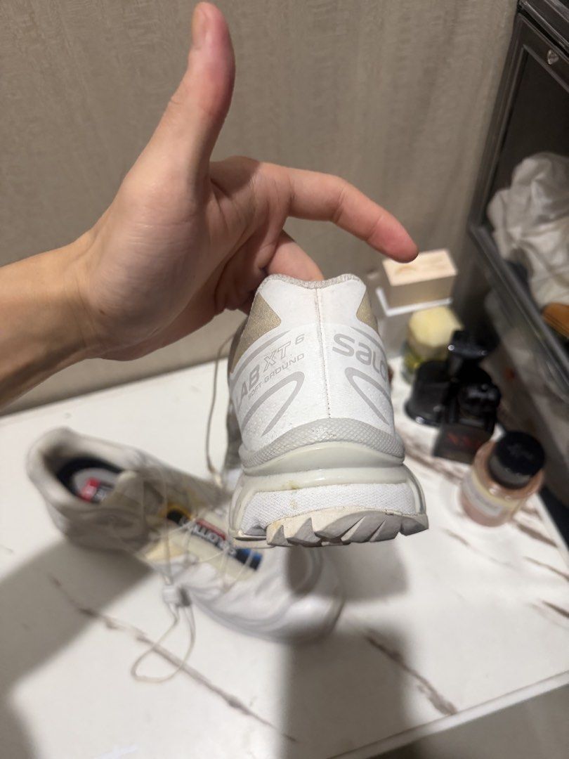 Salomon xt6 white (Category: Sneakers) located in Manila. Submitted by kick.asskicksph (Listing ID 1460485397, Image 3). Description: Salomon xt6 white used no box Slight yellowing as seen sa pic Size 8.5 us men Item is authentic pls dont keep on asking Will send more picture as requested if needed thank you so much :>>> ❤️.