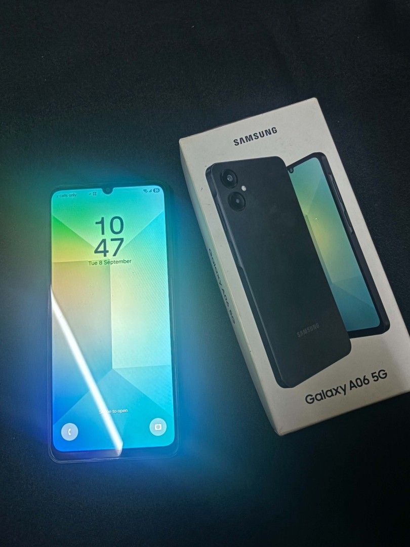 SAMSUNG A06 5G (Category: Samsung) located in Caloocan City. Submitted by annchardyshop (Listing ID 1460474083, Image 3). Description: 4500 NO ISSUE / NO ISSUE ALL WORKINGS CHECK TO SAWA ! GOOD AS NEW . HINDI MASYADO NAGAGAMIT KASE PANG BACK UP PHONE SANA UNIT CASE BOX only south caloocan maypajo location.