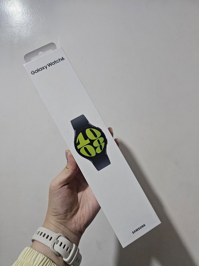 Samsung Galaxy Watch 6 - Graphite 44mm (Category: Wearables & Smart Watches) located in Manila. Submitted by sgarcia (Listing ID 1460432655, Image 1). Description: - Brand new - Samsung Galaxy Watch 6 (SM-R940) - Color: Graphite - Watch Face Size: 44mm - Manufacture Date: November 2023 - Includes Original Box - Ideal for Fitness Tracking - Stay Connected On-the-Go.