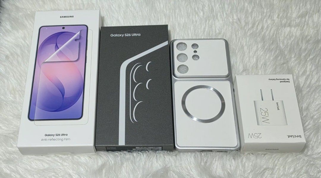 Samsung S26ultra 256gb (Category: Samsung) located in Manila. Submitted by demzmorales (Listing ID 1460500246, Image 1). Description: For Sale Samsung S26ultra 256gb - 64,999 Freebies Phonecase Charger anti reflective film Laspinas Area .