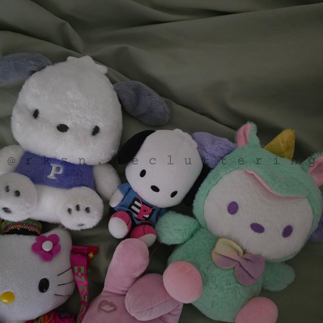 SANRIO BUNDLE (Category: Plushies & Soft Toys) located in Tanza. Submitted by rksn.decluttering (Listing ID 1460358960, Image 2). Description: No haggle please. Last price posted. Manage your expectations as this is preloved. See photos for condition. What you see what you get. scroll my profile to see individual photos of the product. Pochacco Hello Kitty My Melody PAYMENT FIRST|PAYO MOP: Gcash, Seabank, Unionbank only MOD: J&T, Gogoexpress or S