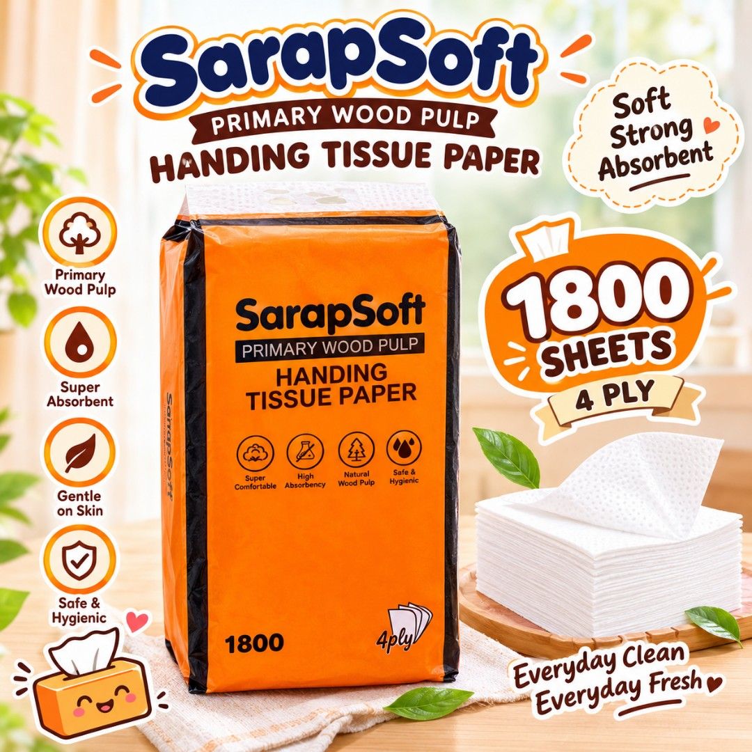 SarapSoft tissue 1800 sheets (Category: Cleaning Tools & Supplies) located in Manila. Submitted by presyongmasa (Listing ID 1460461334, Image 1). Description: SarapSoft tissue 1800 sheets ₱70.00 Shipping fee shoulder by buyer Payment today next day ship out 🛵 Send me direct message for inquiries Location Tondo Manila.