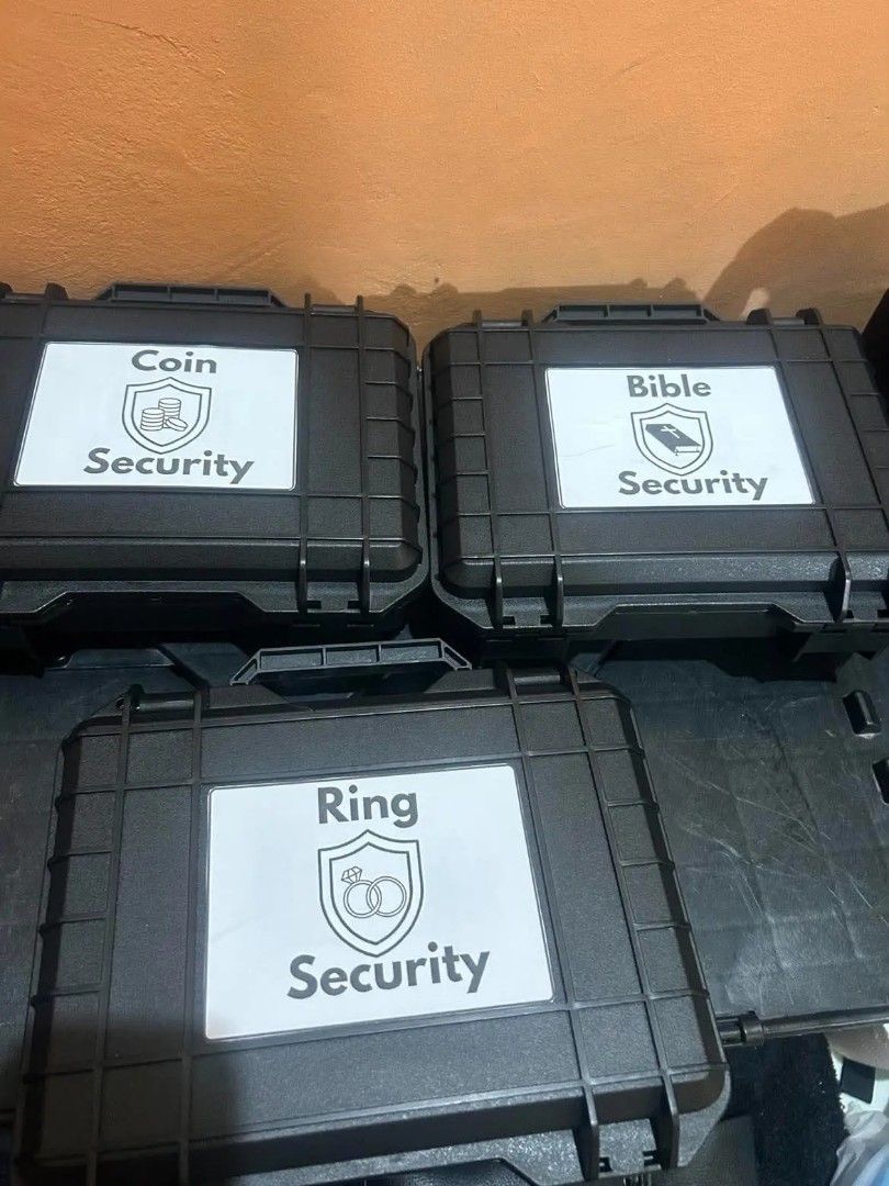 Security Case for Coins, Bibles, and Rings (Category: Looking For) located in Manila. Submitted by ra.repecilo (Listing ID 1460417654, Image 1). Description: - Set of 3 black security cases - For Coin Security, Bible Security, Ring Security - Made of durable material - Ideal for keeping valuables safe and organized - for take all .