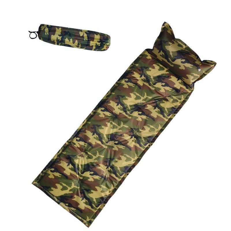 Self-Inflating Sleeping Pad with Pillow - Camouflage (Category: Hiking & Camping) located in Tagum. Submitted by tgm2023 (Listing ID 1460361324, Image 1). Description: Self-Inflating Sleeping Pad with Pillow - Camouflage As new condition Width 23.5" (60 cm) Length 70.5" (180 cm) Inflatable ang pillow ✅ polyester-coated PVC construction with open-cell foam core ✅ 2.5cm thickness ✅ Compresses for compact storage✅ Weight : 90g Military Grade Source 