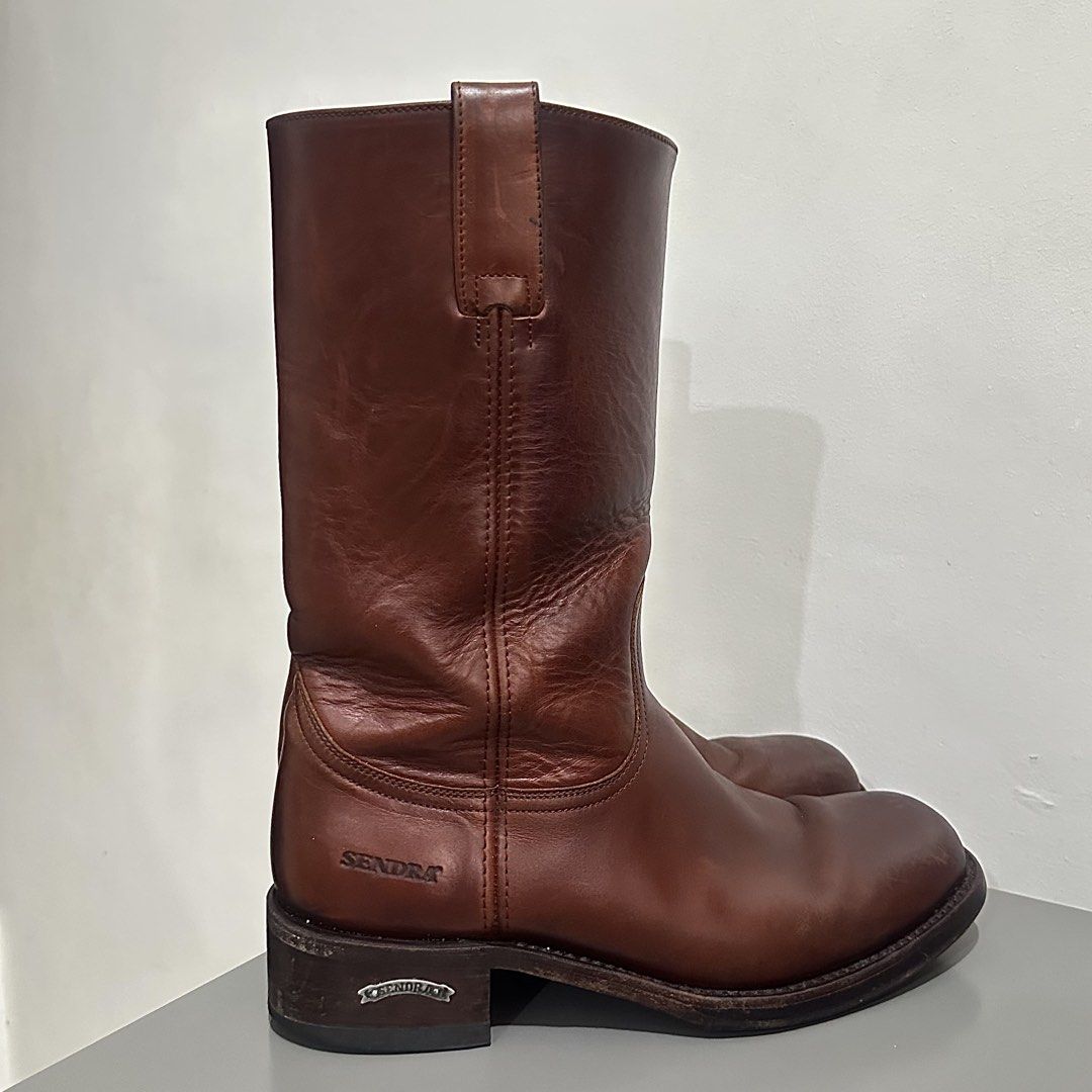 Sendra 3162 Western Boots (Category: Boots) located in Dinalupihan. Submitted by brokencasket (Listing ID 1460496019, Image 2). Description: Sendra Western Boots Size 43 eur. 9.5 US The Sendra 3162 is a classic, Spanish-handmade Western pull-on boot celebrated for its rugged durability, timeless design, and exceptional longevity. Built using premium Goodyear welt construction on Sendra’s iconic Last 84 mold, it features a heavy-duty cowhide leath
