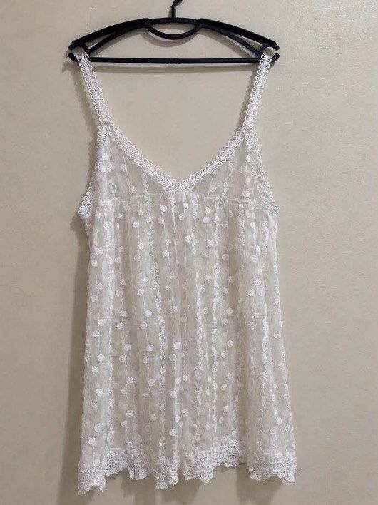 sheer lace camisole (Category: Others Tops) located in Abucay. Submitted by estrowberri_fitz (Listing ID 1460406445, Image 1). Description: M 200 Claim (au) 250.
