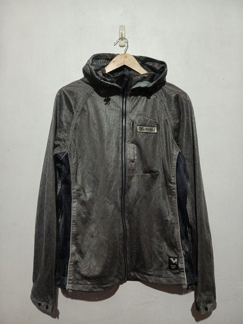 SHIMANO MESH CYCLING JACKET (Category: Coats, Jackets and Outerwear) located in Baguio. Submitted by 074thriftmania (Listing ID 1460462737, Image 1). Description: - Lightweight Shimano jacket, Size M - Breathable mesh panels for ventilation - Full zip front with hood - Chest pocket for essentials - Adjustable hem for a custom fit - Ideal for cycling and outdoor activities length 26.5" width 22".