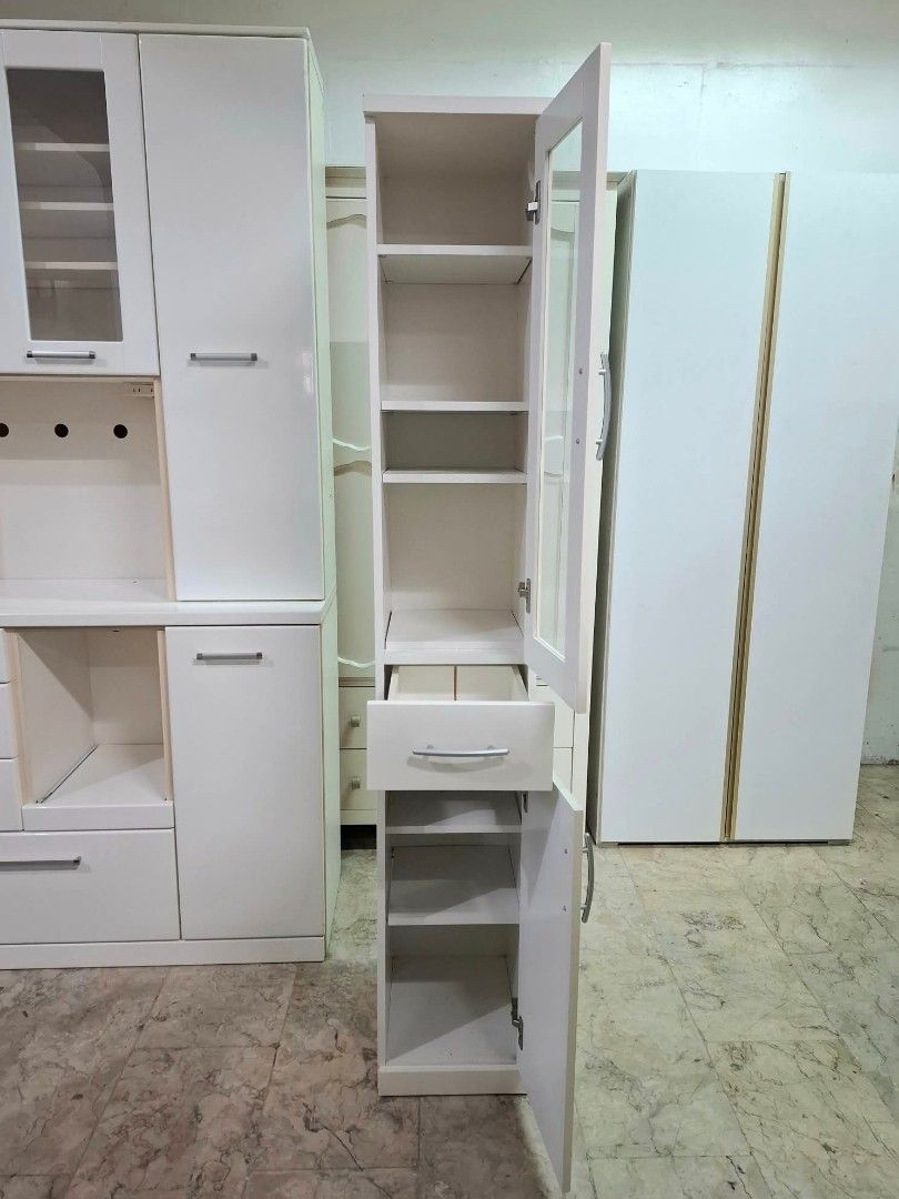 Slim Display Cabinet (Category: Shelves, Cabinets & Racks) located in Quezon City. Submitted by dannikkishoppe2 (Listing ID 1460363682, Image 3). Description: Slim Display Cabinet ‼️₱7500‼️ Please manage your expectations as there might be minimal flaws. Color may vary due to lighting, it may appear darker or lighter in person. Check photos first before buying. Please refrain from purchasing if you are particular about USED items and imperfection