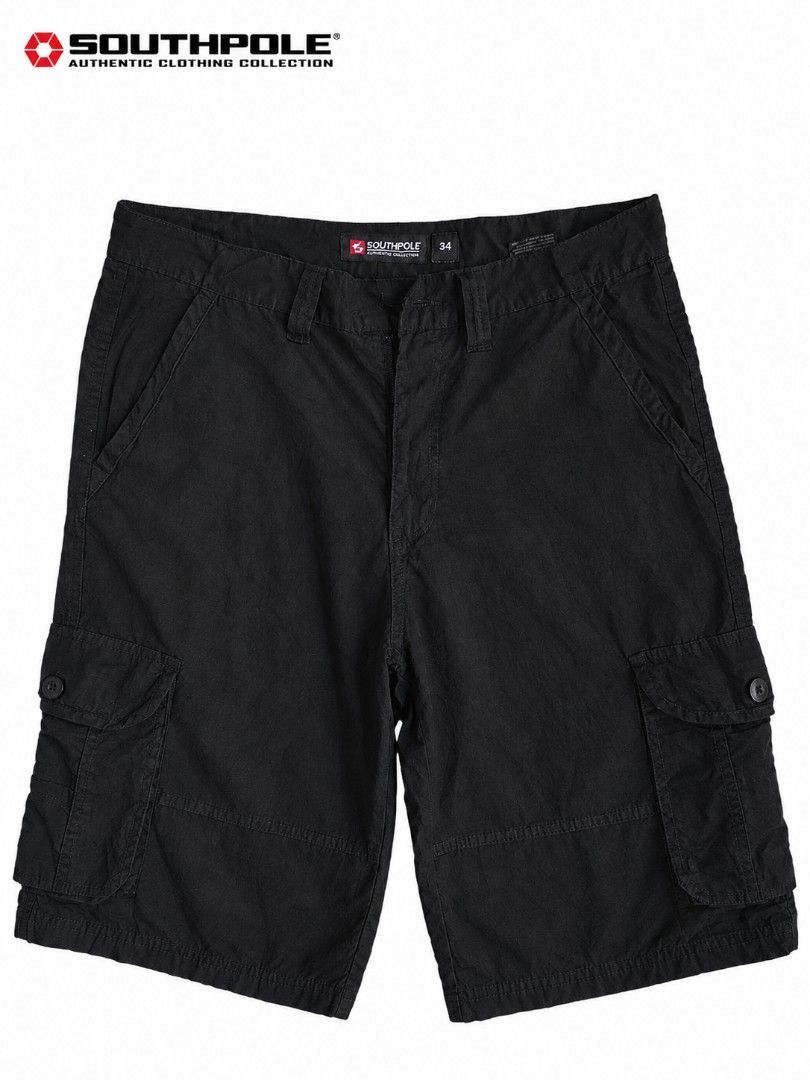 Southpole Black Cargo Shorts Size 34 (Category: Shorts) located in Manila. Submitted by richlesabandoph (Listing ID 1460440569, Image 1). Description: - Southpole Cargo Shorts - Color: Black - Size: 34 - Material: 100% Cotton - Care: Machine wash cold - Features: Comfortable, durable, plenty of pocket space - Ideal for: Casual wear.