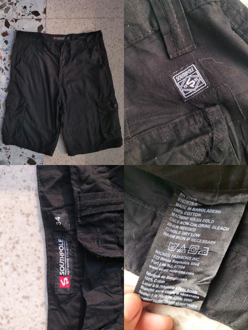 Southpole Black Cargo Shorts Size 34 (Category: Shorts) located in Manila. Submitted by richlesabandoph (Listing ID 1460440569, Image 2). Description: - Southpole Cargo Shorts - Color: Black - Size: 34 - Material: 100% Cotton - Care: Machine wash cold - Features: Comfortable, durable, plenty of pocket space - Ideal for: Casual wear.