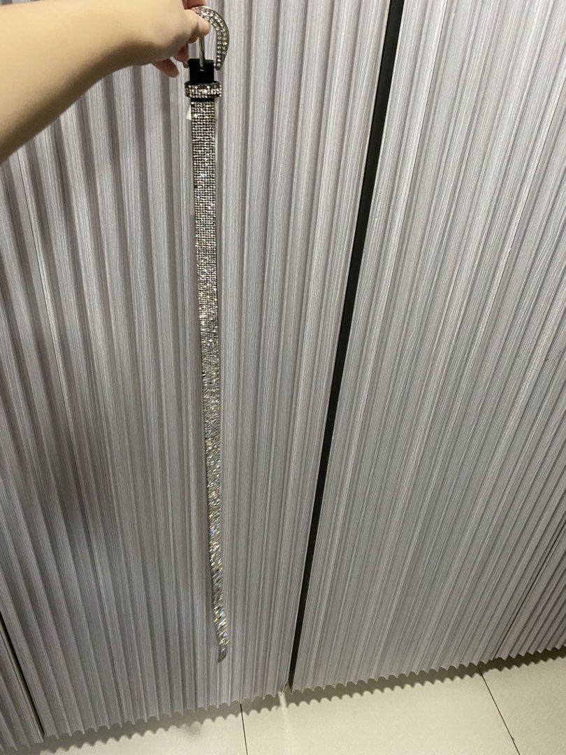 Sparkly Rhinestone Belt with Silver Buckle (Category: Belts) located in Quezon City. Submitted by asztn (Listing ID 1460465597, Image 1). Description: Terranova sparkly studded belt Thin Fits xs-s.