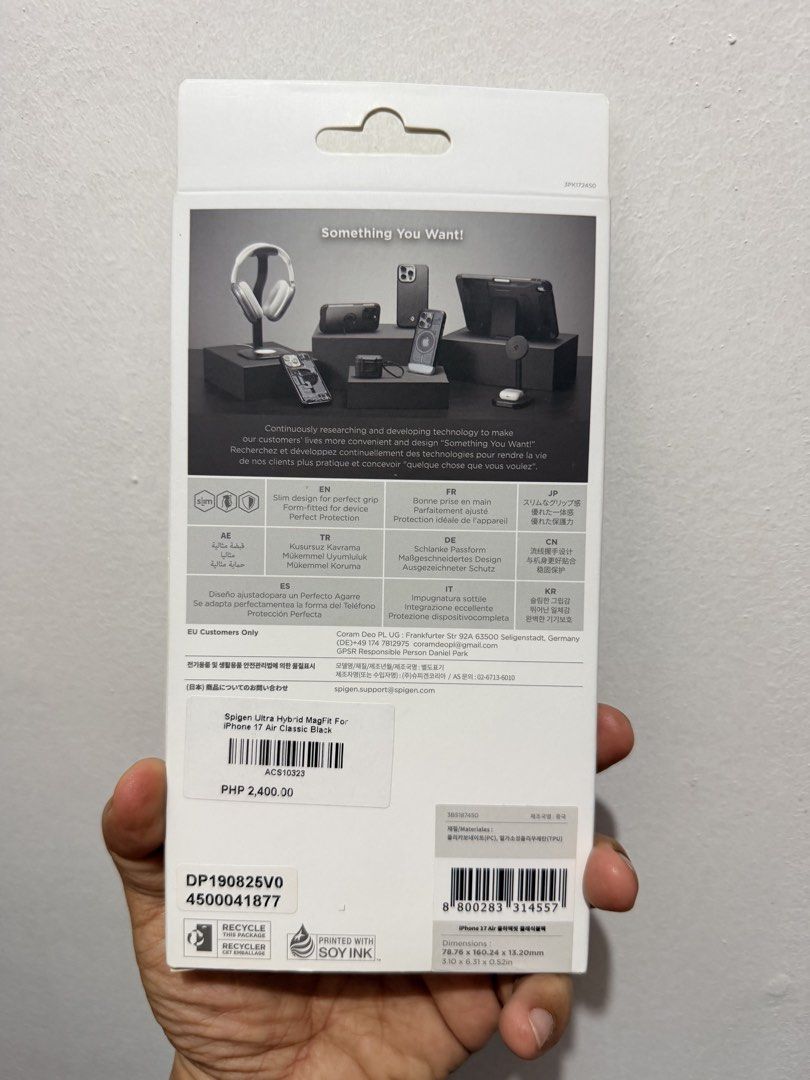 Spigen Ultra Hybrid Magfit Case for iPhone Air (Category: Cases & Sleeves) located in Taguig. Submitted by appweard (Listing ID 1460395607, Image 2). Description: Selling Spigen Ultra Hybrid Magfit Case for iPhone Air Used only once SRP: Php 2,400.00 Selling only for Php 1,599.00 RFS: Sold my iPhone Air already Thanks! Pick up Taguig!.