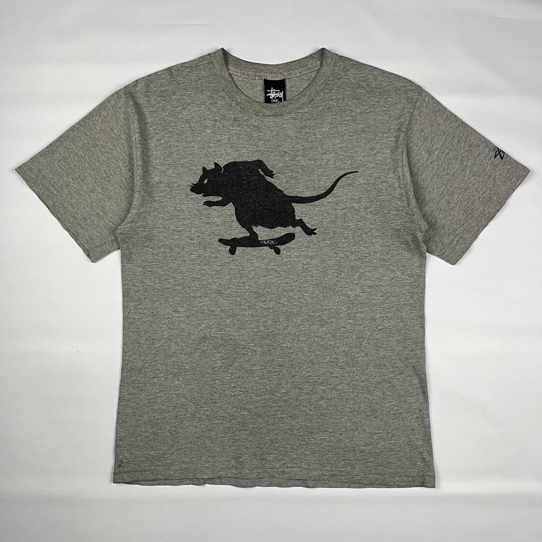 Stussy Rat Skate Tee (Category: Tshirts & Polo Shirts ) located in Puerto Princesa. Submitted by paradise5300 (Listing ID 1460469514, Image 1). Description: Stussy Rat Skate Tee Tagged Size: Small Dimensions Inches length: 26 Inches width: 18 Condition: Very good Color rate: 9.5 Flaws: Repaired pinhole 1,399 shipping fee is not yet included. .