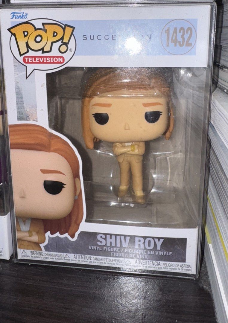 Succession Shiv Roy Funko Pop (Category: Figurines & Statues) located in Manila. Submitted by quintessesommerset (Listing ID 1460445324, Image 1). Description: - Funko Pop! Figure: Shiv Roy from the TV show Succession NOOB - Model Number: 1432 - Condition: Brand new, in original box - Box Condition: Good - Ideal for: Succession fans and Funko Pop! collectors.