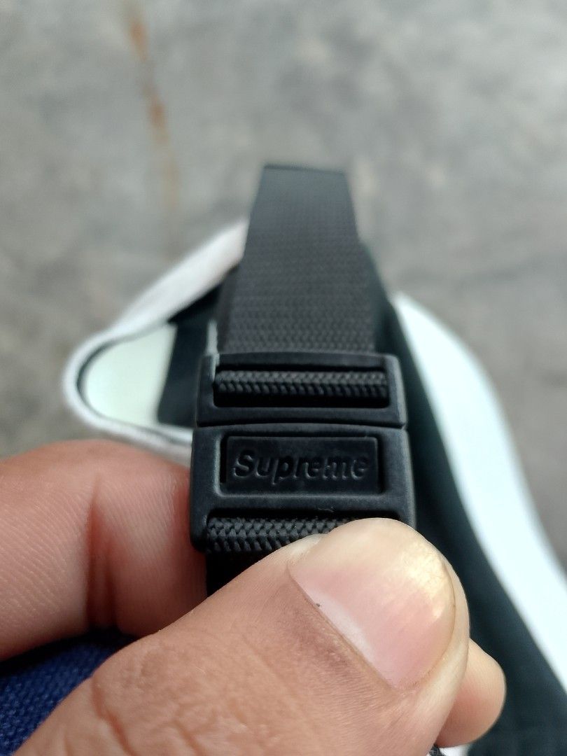 Supreme 5 Panel Caps (Blue & White) (Category: Caps & Hats) located in Iloilo. Submitted by janillthrifted (Listing ID 1460435863, Image 3). Description: - Authentic Supreme 5 Panel Caps - Available in Blue and White - Features iconic Supreme box logo patch - Adjustable strap with Supreme branding for a custom fit - Made in China - Ideal for everyday wear and streetwear style.