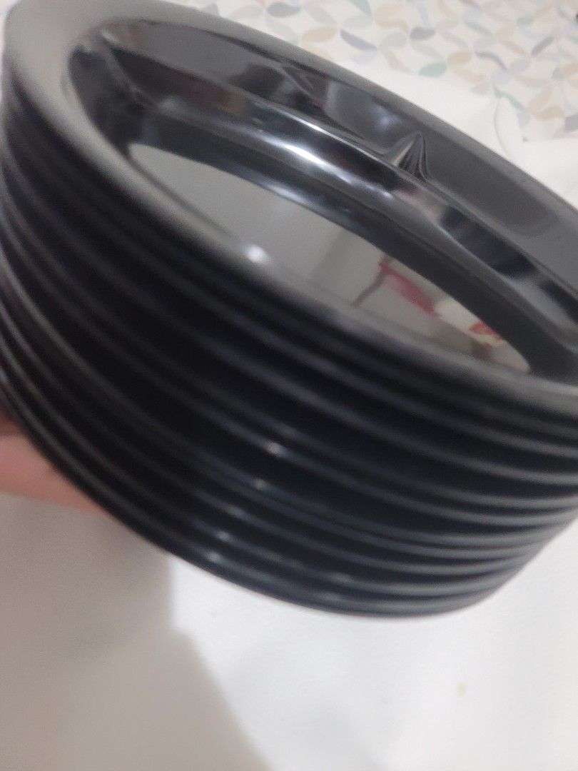 Take all 12 pcs. Melaware Division Black Plate (Category: Dinnerware & Cutlery) located in Pasig City. Submitted by bunny.bella (Listing ID 1460421066, Image 2). Description: Selling for 70 each Sold as set! 12 pcs. for P840 Retails 140 each .