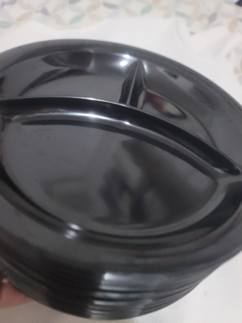 Take all 12 pcs. Melaware Division Black Plate (Category: Dinnerware & Cutlery) located in Pasig City. Submitted by bunny.bella (Listing ID 1460421066, Image 3). Description: Selling for 70 each Sold as set! 12 pcs. for P840 Retails 140 each .
