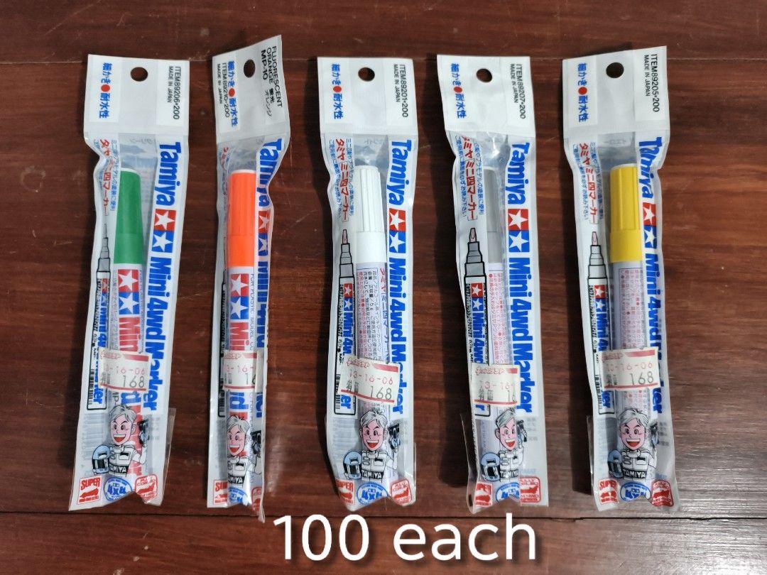 Tamiya Mini 4WD Marker (Category: Craft Supplies & Tools) located in San Vicente. Submitted by rakamiael810 (Listing ID 1394929210, Image 1). Description: - Tamiya Mini 4WD Marker Set - Brand new, in original packaging - Includes various colors - Perfect for detailing Mini 4WD models - Great for hobbyists and enthusiasts 150 each all brand new Pay1st bago ship📦 Mode of payment gcash💸 SPX or J&T express delivery "door to door"📦.