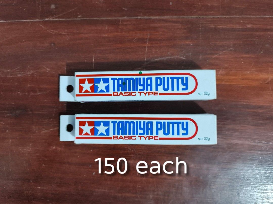 Tamiya Putty Basic Type (Category: Craft Supplies & Tools) located in San Vicente. Submitted by rakamiael810 (Listing ID 1394928069, Image 1). Description: - Two tubes of Tamiya Putty Basic Type - 32g per tube - Features the Tamiya logo - Ideal for model making and hobby projects 150 each MOP - G-CASH SHIPPING THRU J&T OR LBC📦.
