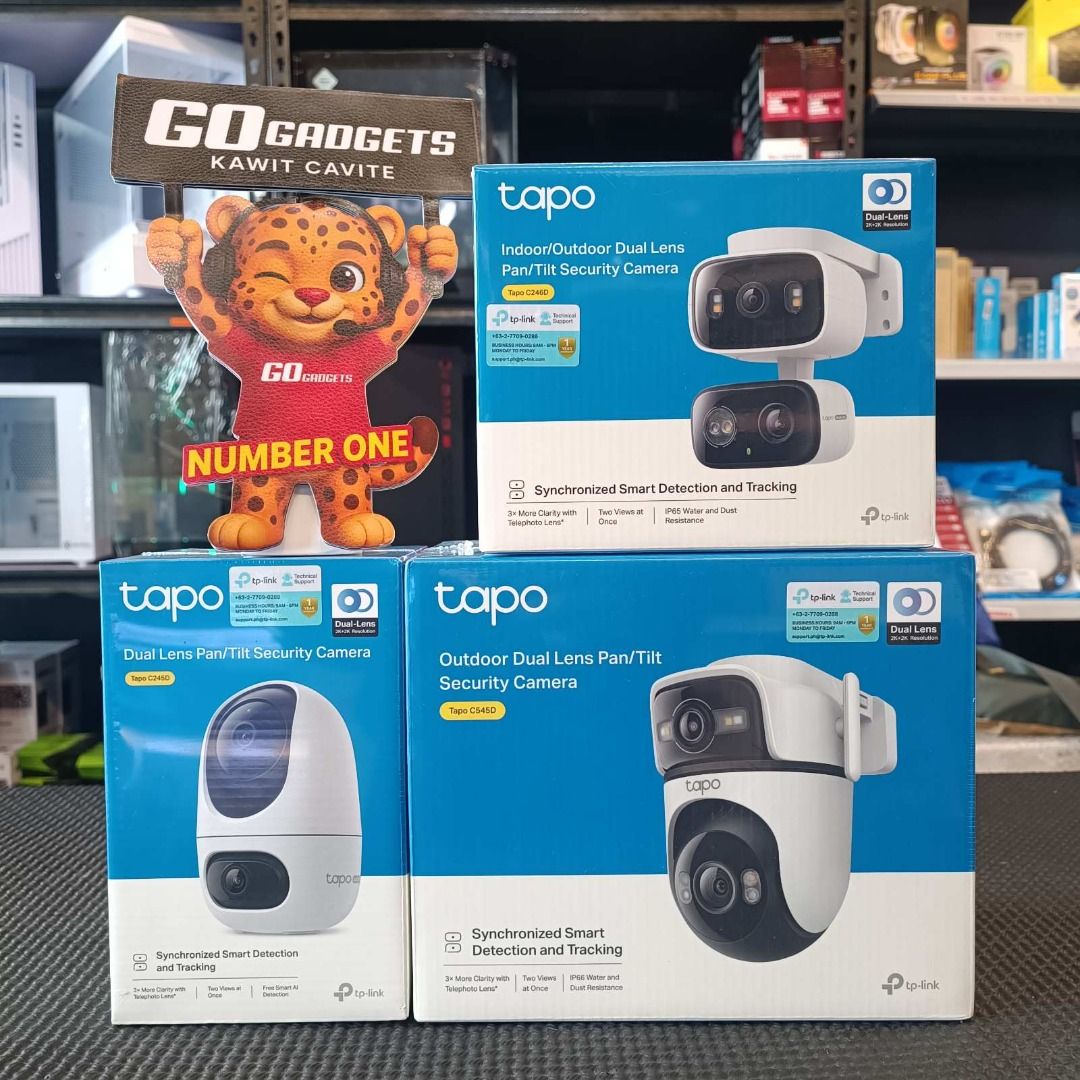 TAPO CCTV DUAL CAMERA (Category: Security Systems & CCTV Cameras) located in Caloocan City. Submitted by kentsalvador31 (Listing ID 1460462961, Image 1). Description: TP-Link Tapo C245D 2K 3MP Dual Lens Pan/Tilt WiFi Security Camera: ₱2,619.00 TP-Link Tapo C246D 2K 3MP Indoor/Outdoor Dual Lens Pan/Tilt CCTV Security WiFi Camera Colored...: ₱3,304.00 TP-Link Tapo C545D 2K Resolution Outdoor Dual Lens Pan/Tilt Home CCTV Security Camera: ₱4,016.00 G