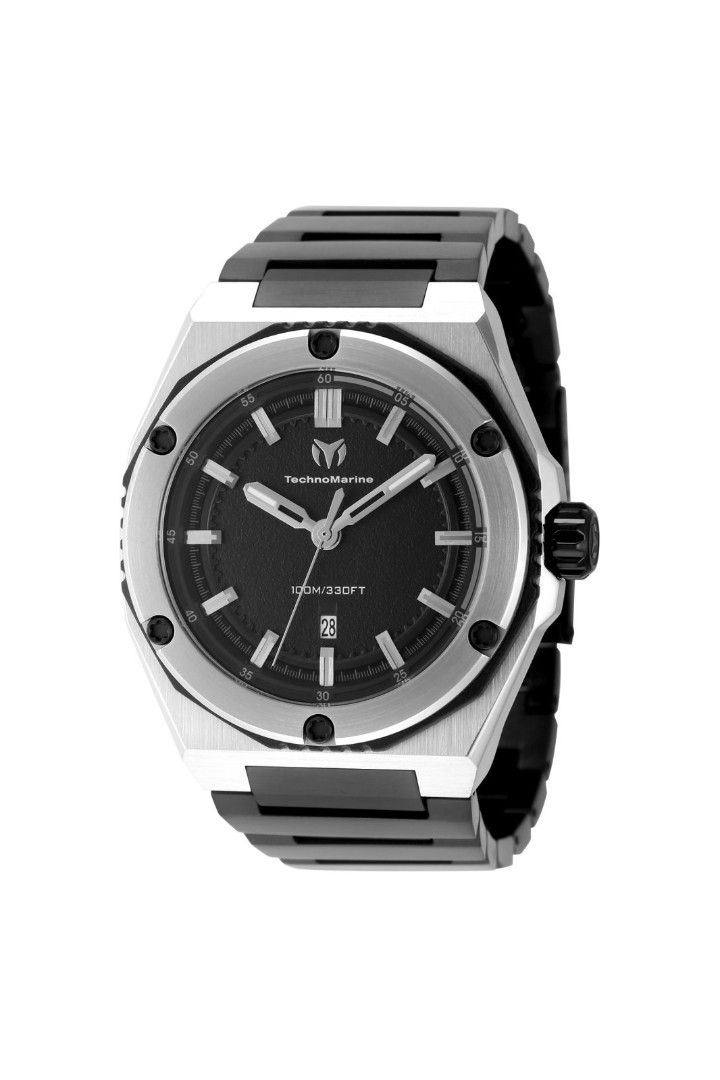TechnoMarine Coral Legacy Watch (Category: Luxury Watches) located in Balagtas. Submitted by asgmatters (Listing ID 1460504378, Image 2). Description: - TechnoMarine Coral Legacy - Dial Color: Black - Water Resistance: 100 meters (330 feet) - Case Material: Stainless Steel - 45mm Bnew NO BOX RFS: gifted..face too big for my wrist.