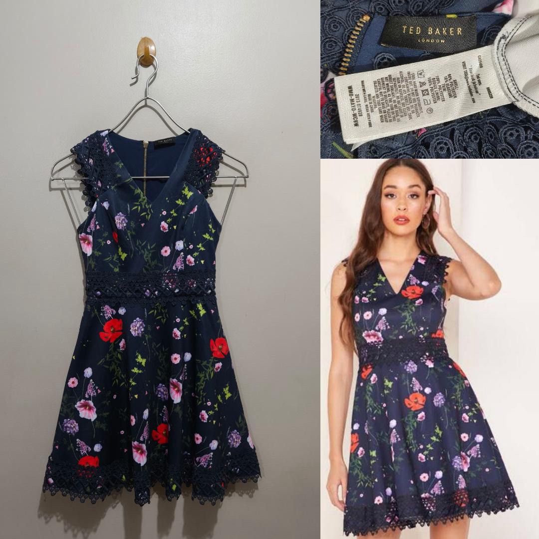 TED BAKER (Category: Dresses) located in Quezon City. Submitted by fashionblvdph02 (Listing ID 1460458505, Image 1). Description: size 0 on tag; fits to Xs waist 25”; length 33” with side pockets zip back ALMOST NEW.