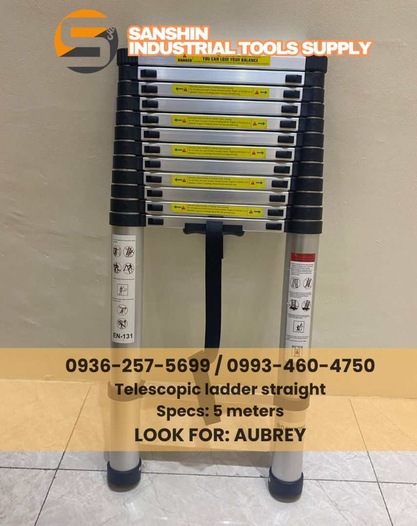 TELESCOPIC LADDER (Category: Construction & Building Materials) located in Manila. Submitted by whimsicalgirl_aubrei (Listing ID 1460333886, Image 2). Description: ✅give discounted price ✅ brand new ✅we deliver ✅legit distributor ✅negotiable ✅within the day pick up.