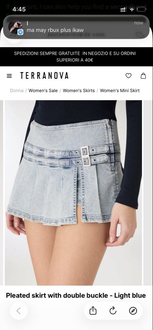 Terranova mini skirt (Category: Skirts) located in Mandaluyong City. Submitted by madistash (Listing ID 1460405643, Image 3). Description: used only once to try on size XL .