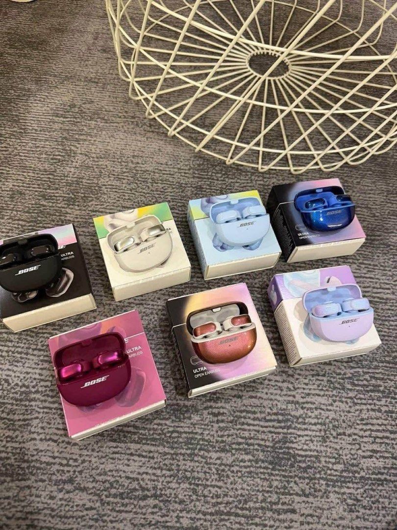 The Bose Ultra Open Earbuds (Category: Earphones) located in Taguig. Submitted by lesely.vin (Listing ID 1460385068, Image 2). Description: The Bose Ultra Open Earbuds where comfort meets luxury sound. SRP PRICE- 14k - 25k 🙅🏻‍♀️❌ ✅Our price - ₱1,299 Import items 🇨🇳.