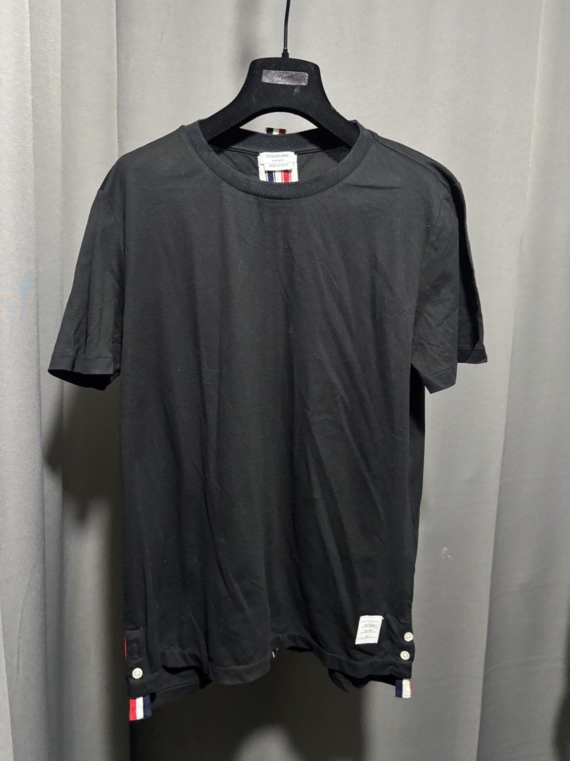 Thom Browne Polo Shirt Logo Stripe (Category: Coats, Jackets and Outerwear) located in Baguio. Submitted by thecollector2600 (Listing ID 1460359771, Image 1). Description: 19” x 25” Made in Japan .